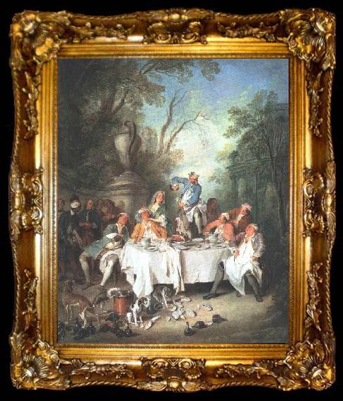 framed  Nicolas Lancret Luncheon Party, ta009-2